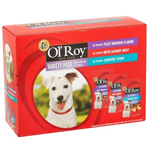 Ol' Roy Variety Pack Mini Chunks in Gravy Wet Dog Food 