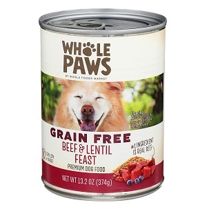 Whole Paws Grain-Free Beef & Lentil Feast Premium Dog Food