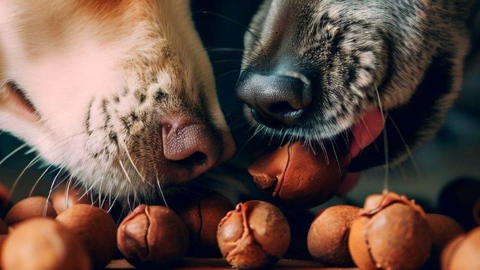 Dogs are eating macadamia nuts